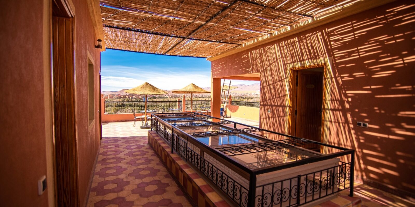 Toit Terrasse avec vue côté palmeraie